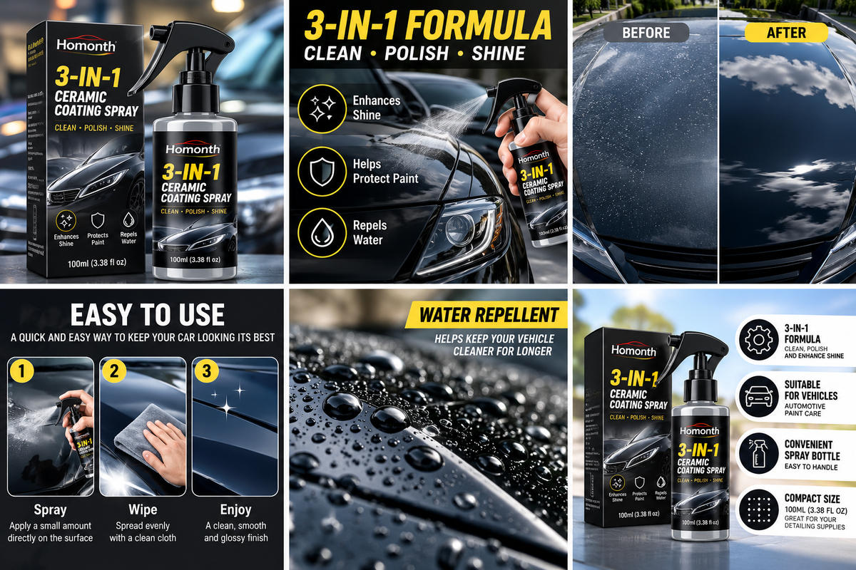 Homonth 3-in-1 Ceramic Coating Spray – 100ml