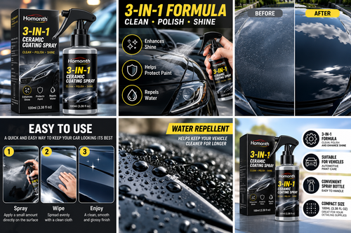 Homonth 3-in-1 Ceramic Coating Spray – 100ml